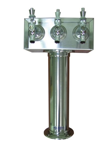 TT3SS : T Tower, 3 Product, Stainless Steel Finish, Air Cooled (uses Drip Tray DT15SS)