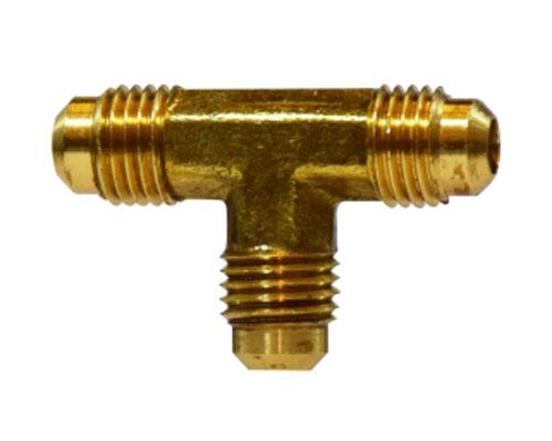 Brass 1/4 Male Flare Tee, E144F-4, 10159