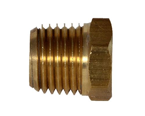 Brass 3/4 MPT Cored Hex Head Plug, E218P-12, 28205