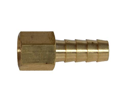 Brass 3/8 Hose Barb X 1/4 FPT Rigid Adapter