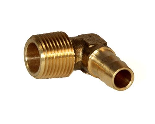 Brass Hose Barb Fitting - 3/8 Inch ID X 3/8 Inch MPT Male Thread For Water Or Fuel Lines