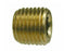 Brass 1/4 MPT Hex Socket Pipe Plug, 219P-4, 28094