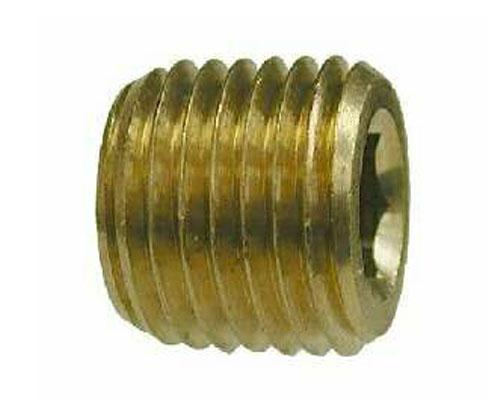 Brass 1/2 MPT Hex Socket Pipe Plug, 219P-8, 28096