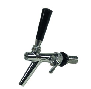 BF3500: Beer, Wine, and Cider Faucet with Lever Flow Control, Stainless In-Line Compensator, 304 Stainless Steel, with 2.5" Shank Assembly