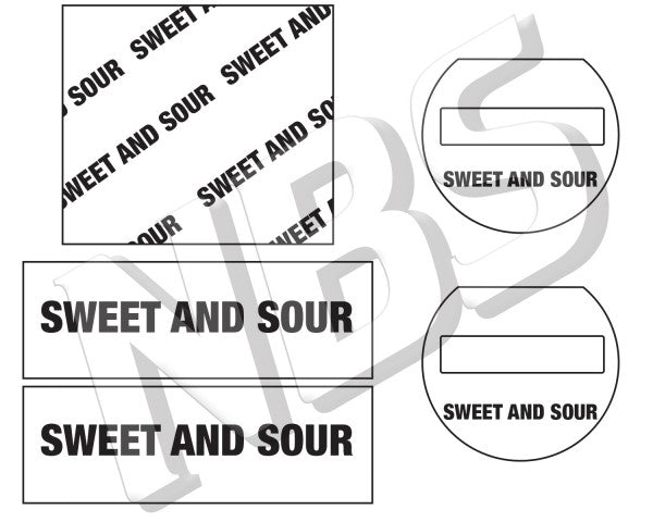 Generic Sweet and Sour Flojet BIB Marker