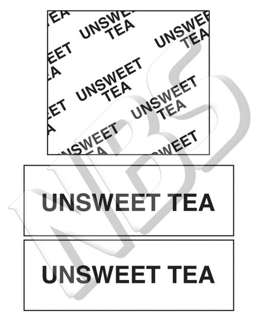 Generic Unsweet Tea BIB Marker
