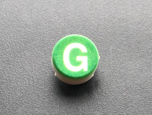 PH10-74-008: G Green Button Cap with White Letters