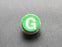PH10-74-008: G Green Button Cap with White Letters