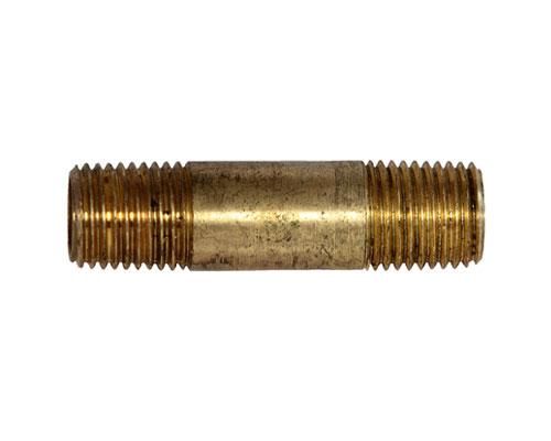 28145 : Brass 1/4 MPT Long Nipple 2" Length, E215PNL-4-20