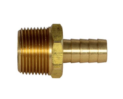 Barb x MPT Hose Adapter, Brass — Midwest Beverage