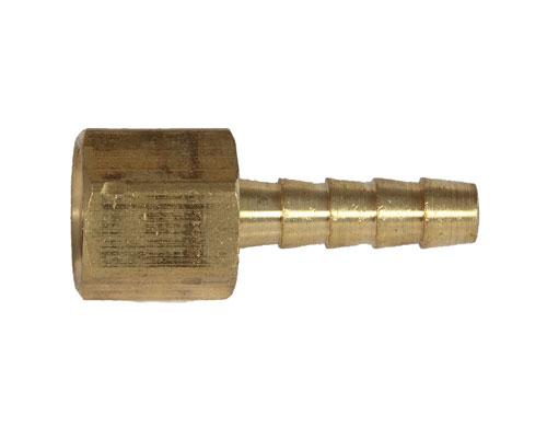 Brass 3/8 Hose Barb X 1/2 FPT Rigid Adapter