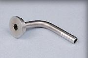 SS 3/16 Barb 90 Degree Tail Piece for Beer Nut, 7167