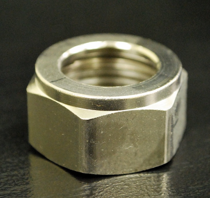 Hex Nut, 1" (Beer Thread, 29/32-14), Stainless Steel, Taprite, 80228SS